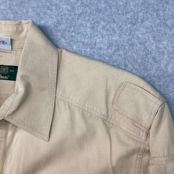 Vintage Orvis XXL Cream Khaki Safari Hunting Shirt Long Sleeve Button Up - Picture 4 of 9